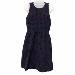 J. Crew Black Polka Dot Sleeveless Dress Size M